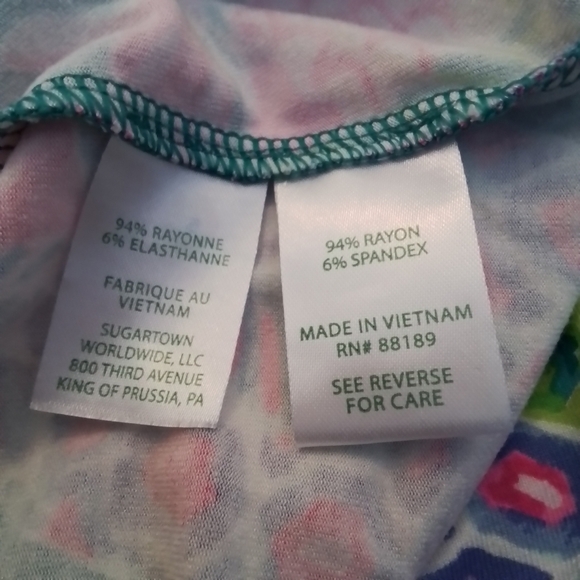 Lilly Pulitzer Lana Skort Romper Maldives Green Turtle Wave Off-Shoulder XXS - Picture 10 of 10